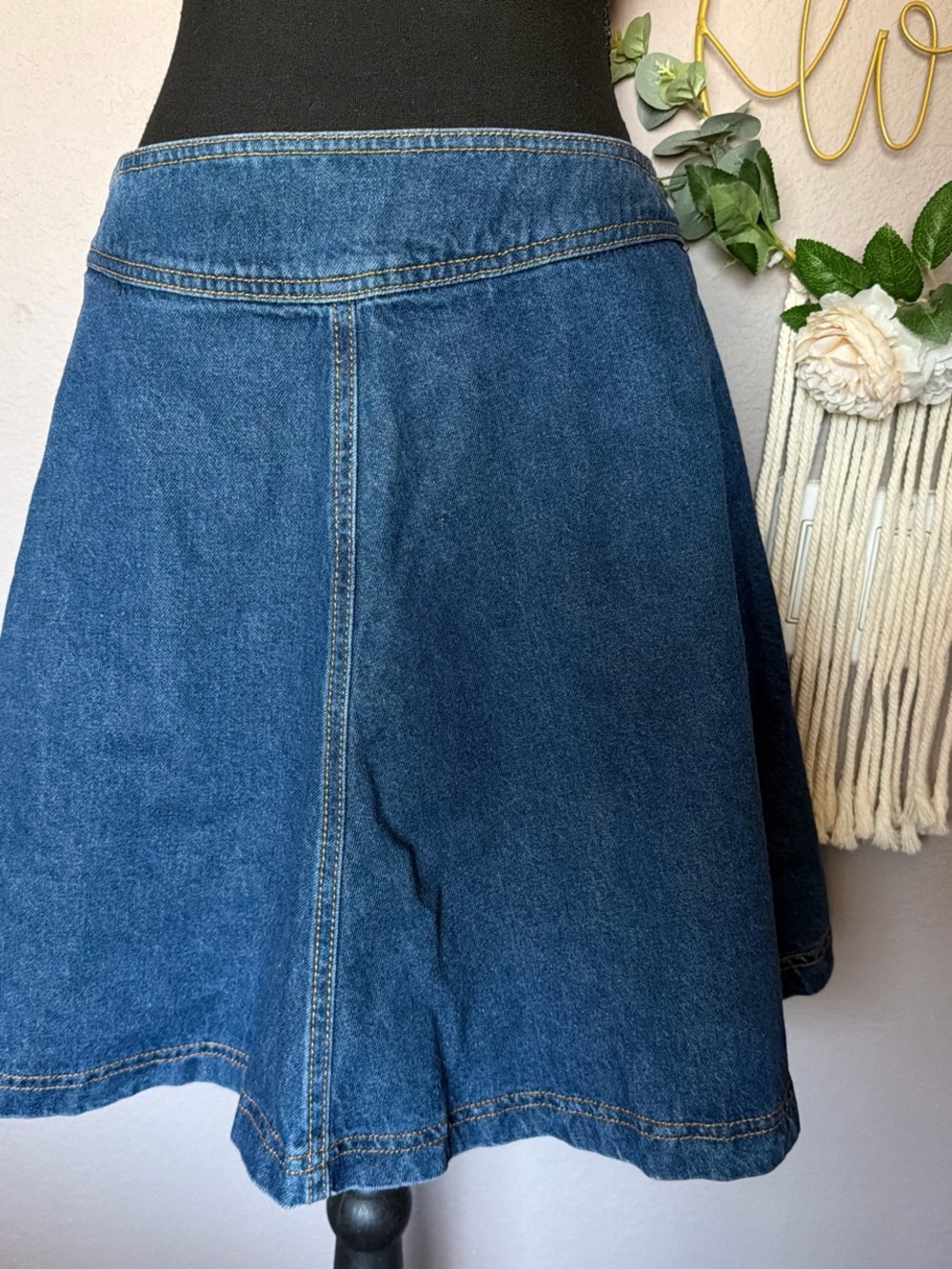 Pilcro Indigo Denim Circle Skirt - Picture 3 of 8